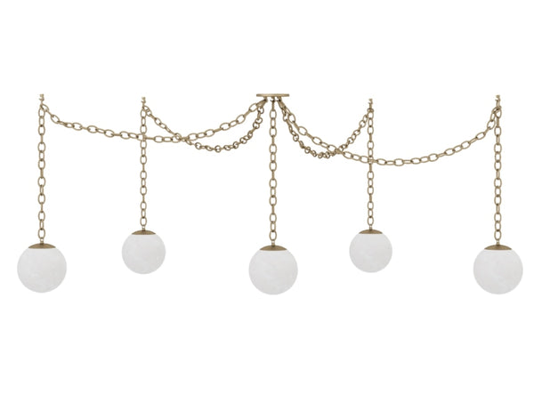 Alabaster 5 Swag Chandelier – Lucent Lightshop